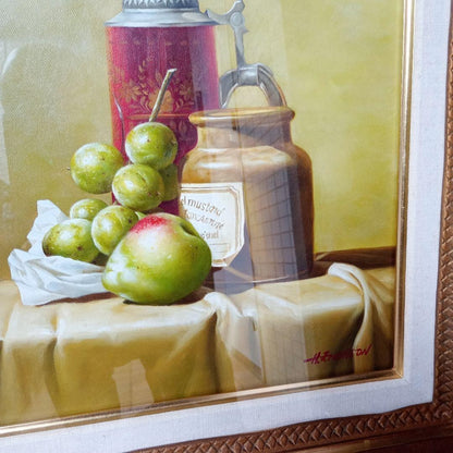 H. Emerson (British, B.1949) Original Oil Painting Still Life Signed Framed