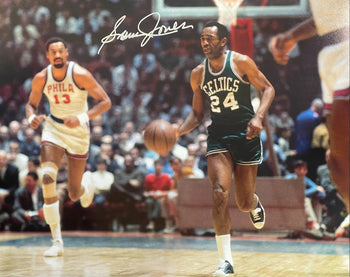 Sam Jones Autographed 16X20 Basketball Photo