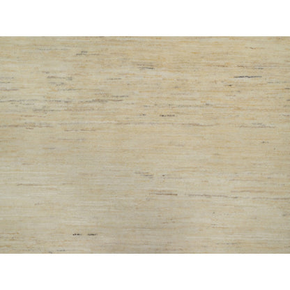 4'9"X6'4" White Modern Plain Design Pure Wool Hand Knotted Oriental Rug