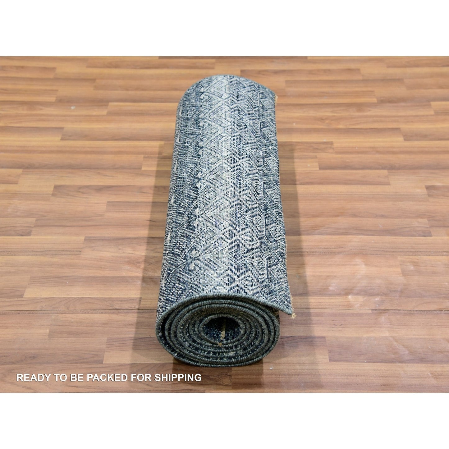 2'6"X12'2" Coventry Gray Hand Knotted Kohinoor Herrita Wool Runner Rug