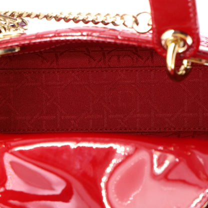 Christian Dior Lady Dior Chain Bag Cannage Quilt Patent Mini