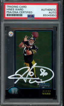 Hines Ward Steelers Autographed 1998 Bowman Chrome Rookie Card #27 Psa/Dna