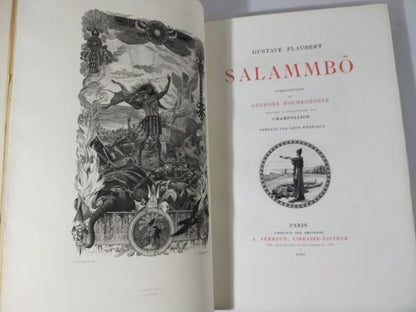 1900 Salammbo Flaubert, Rochegrosse Etchings, 2 Vol, Ferroud Limited 600