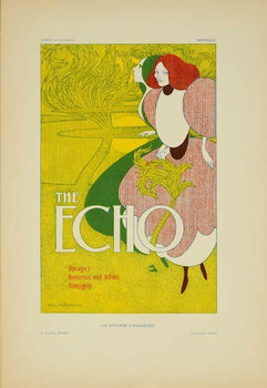 Bradley For Affiches Etrangeres 1897 Original Vintage Poster The Echo By