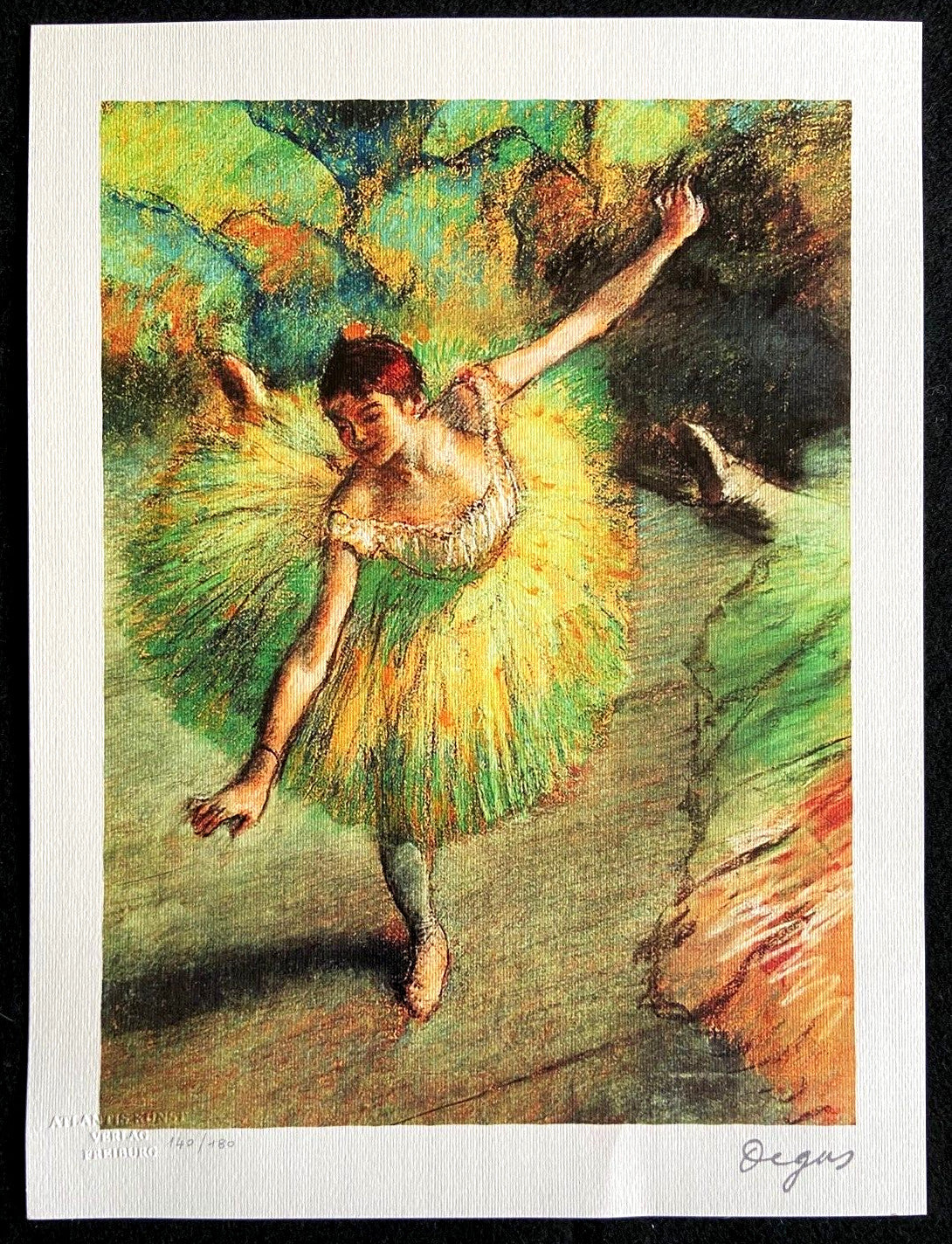 Edgar Degas Lithograph Coa Signed Op Numbered By Hand Crayon 180 Ex