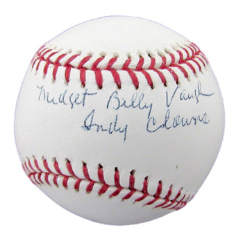 Midget Billy Vaughn Autographed Onl Baseball
