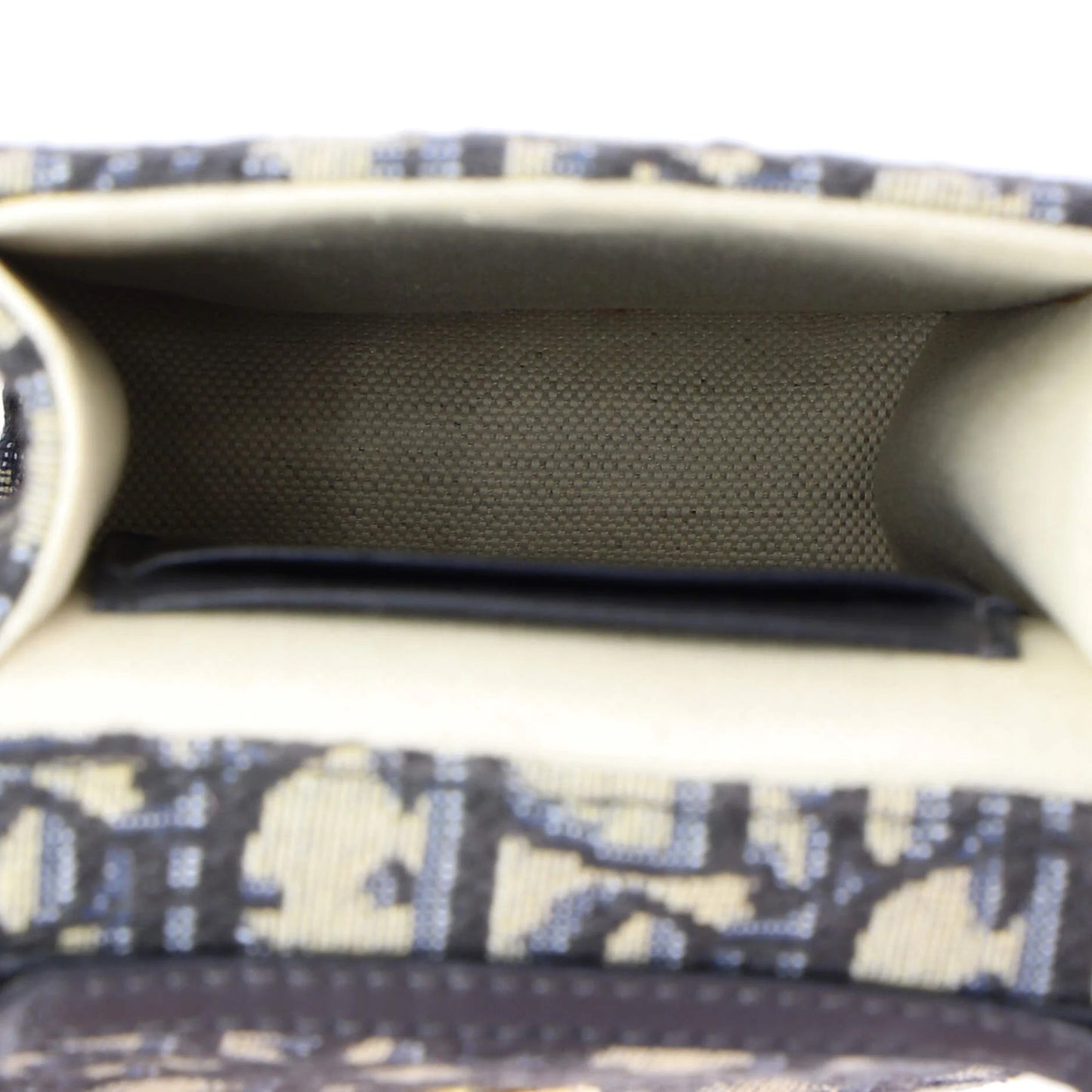 Christian Dior Vertical Saddle Chain Pouch Oblique Canvas