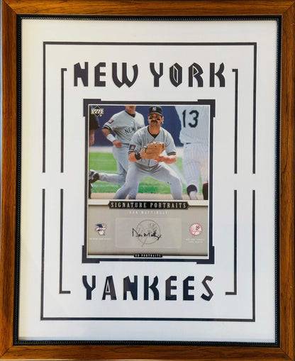 Don Mattingly Autographed Yankees 8X10 Signature Portraits Card Framed (Uda)