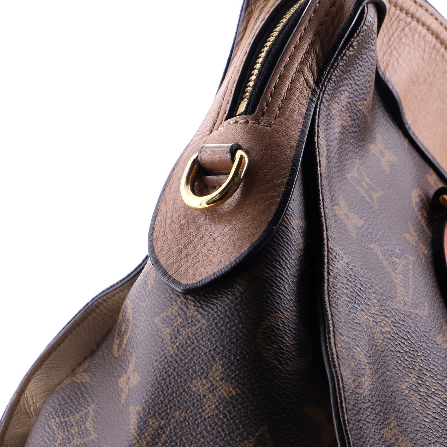 Louis Vuitton Tuileries Handbag Monogram Canvas With Leather