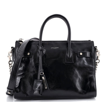 Saint Laurent Sac De Jour Souple Zip Tote Crinkled Glazed Leather Baby
