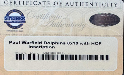 Paul Warfield Autographed 8X10 Football Photo (Steiner)