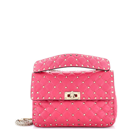 Valentino Garavani Rockstud Spike Flap Bag Quilted Leather Medium