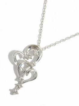Samantha Tiara Diamond 0.06Ct Heart Motif Necklace K18Wg