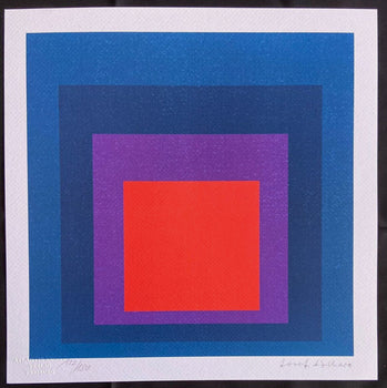 Josef Albers Lithograph Coa Signed Numbered A