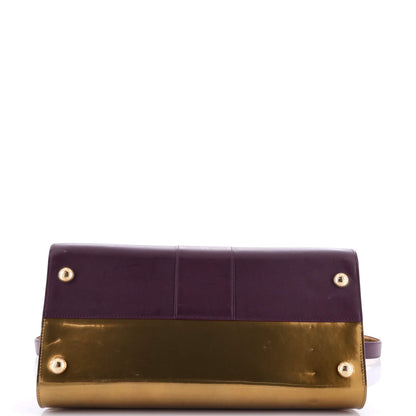 Delvaux Brillant Top Handle Bag Leather Gm