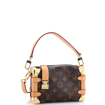 Louis Vuitton Side Trunk Handbag Monogram Canvas Pm