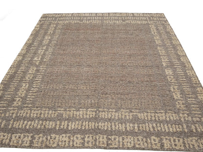 Modern Brown Bordered Design High-Low Relief