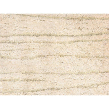 2'X3' Ivory Modern Wool And Silk Sample Strike Off Hand Knotted Mat Rug