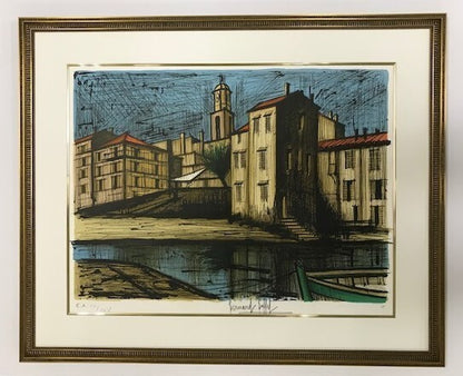 XXV Bernard Buffet PONCHE SAINT TROPEZ 1979 Lithograph Signed Framed EA: XX/