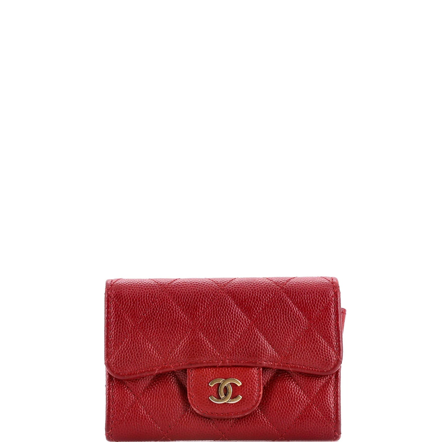 Chanel Classic Flap Card Case Quilted Caviar