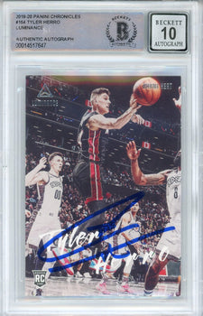 (BG Tyler Herro Autographed 2019-20 Panini Chronicles Luminance Rookie Card #154