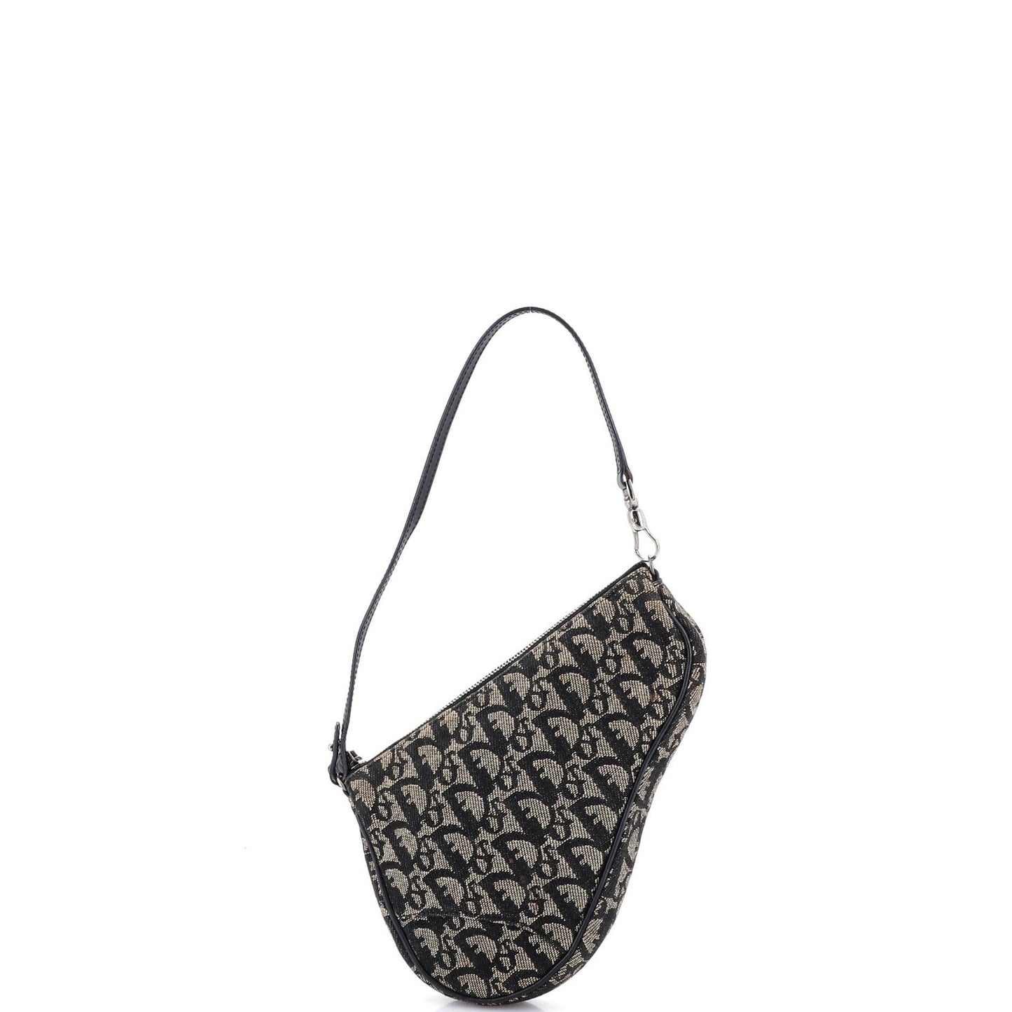 Christian Dior Vintage Saddle Bag Diorissimo Canvas Mini