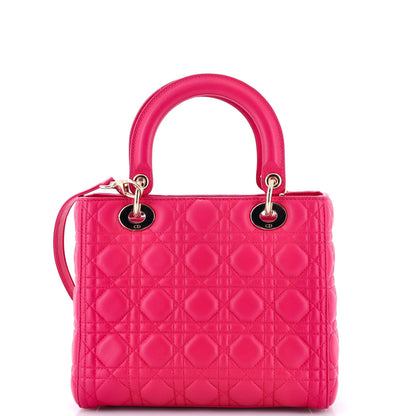 Christian Dior Lady Dior Bag Cannage Quilt Lambskin Medium