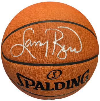 Larry Bird Autographed Leather Basketball (Jsa)
