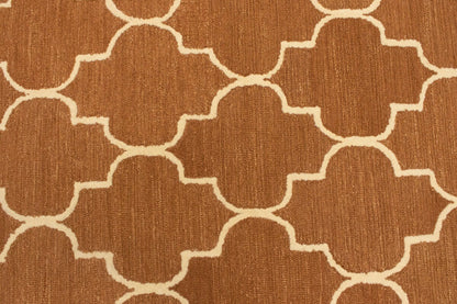 Rust Trellis Design Contemporary 5X8 Hand-Tufted