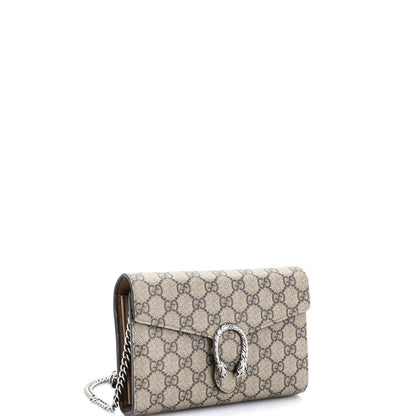 Gucci Dionysus Chain Wallet Gg Coated Canvas Small