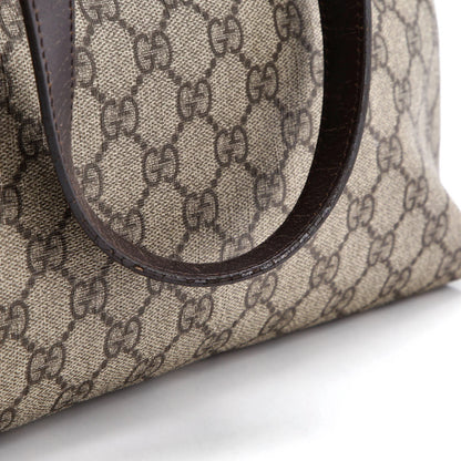 Gucci Plus Tote Gg Coated Canvas With Leather Large