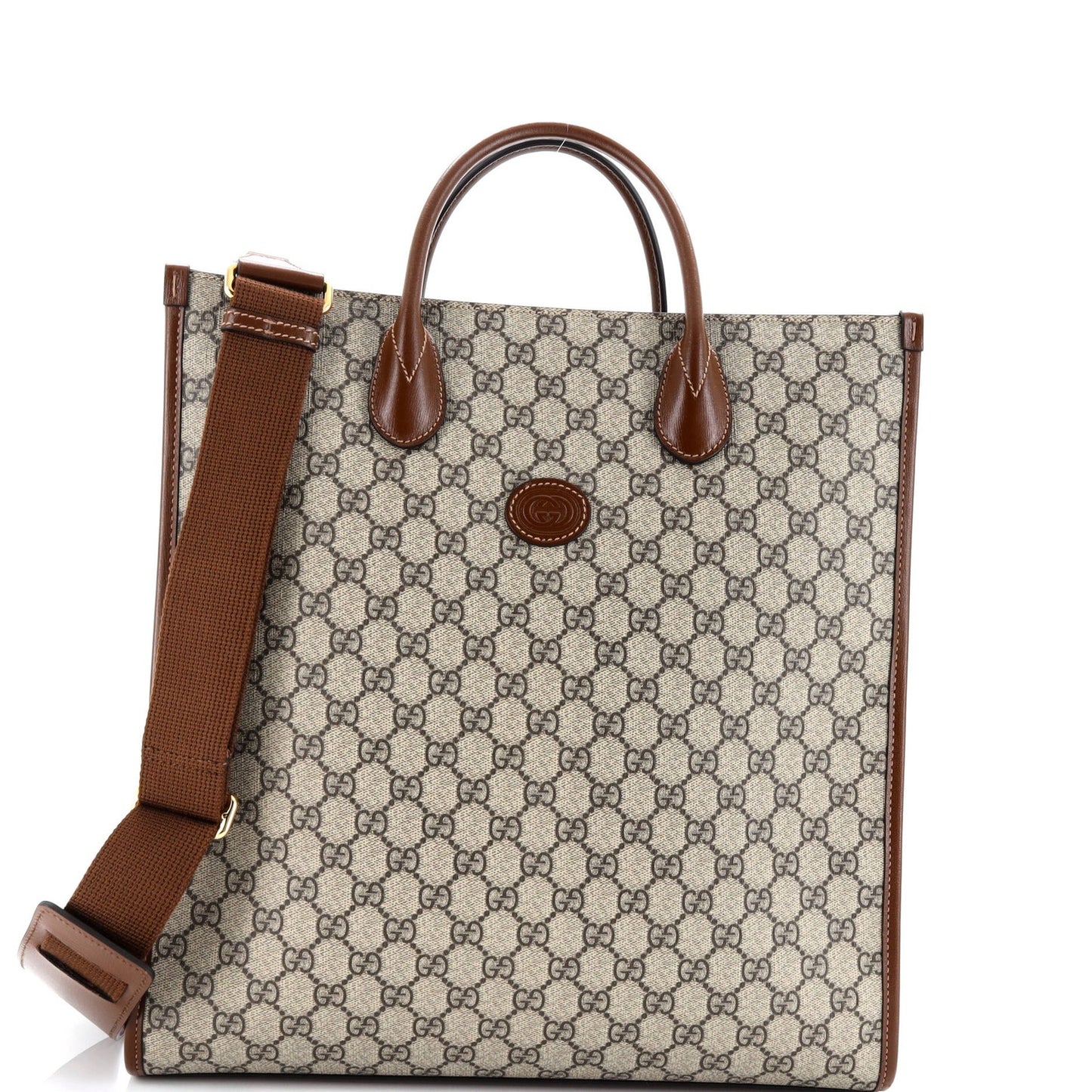 Gucci Interlocking G Tote Gg Coated Canvas Vertical