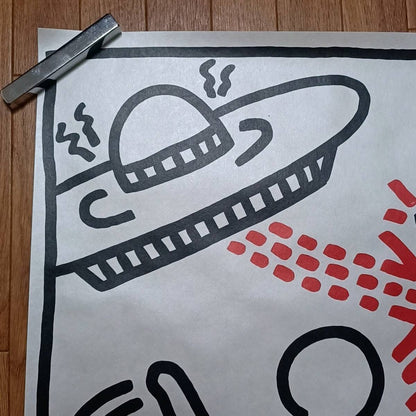 Keith Haring Poster Silkscreen 1983 Original Gallery Watari