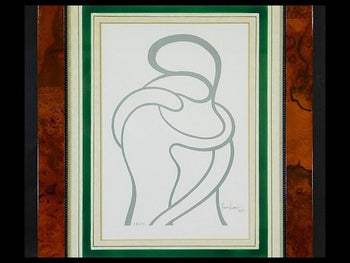 Amintore Fanfani Abbraccio (1989) Signed Lithograph Xxviii/Xxx  Framed Italia