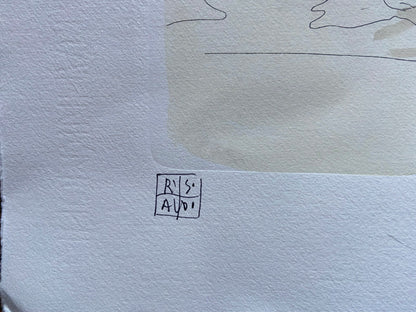 Aldo Riso "Gallipoli" 60X80 Unique Watercolor Authenticated