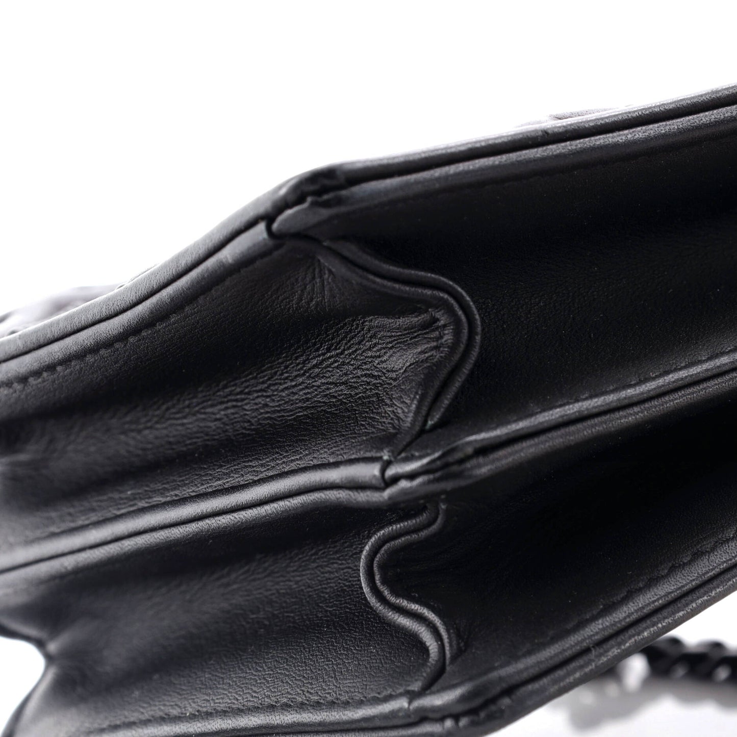 Christian Dior Ultra Matte Diorama Vertical Clutch On Chain Studded Leather