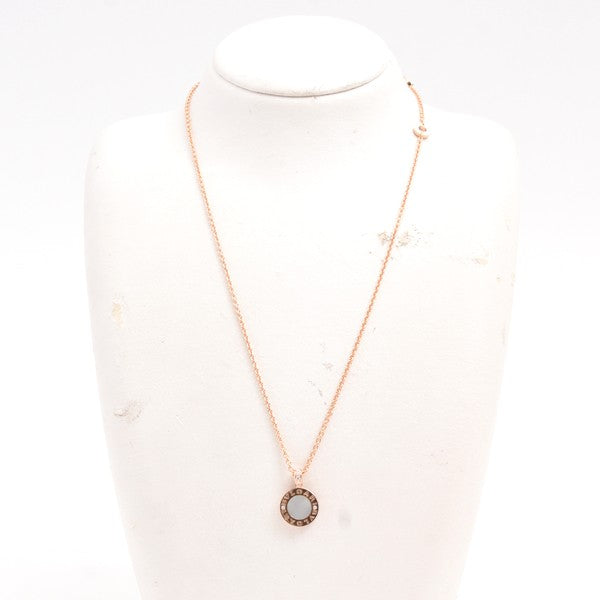 Bvlgari Bvlgari Onyx And Shell Diamond Necklace In Pink Gold 750Pg