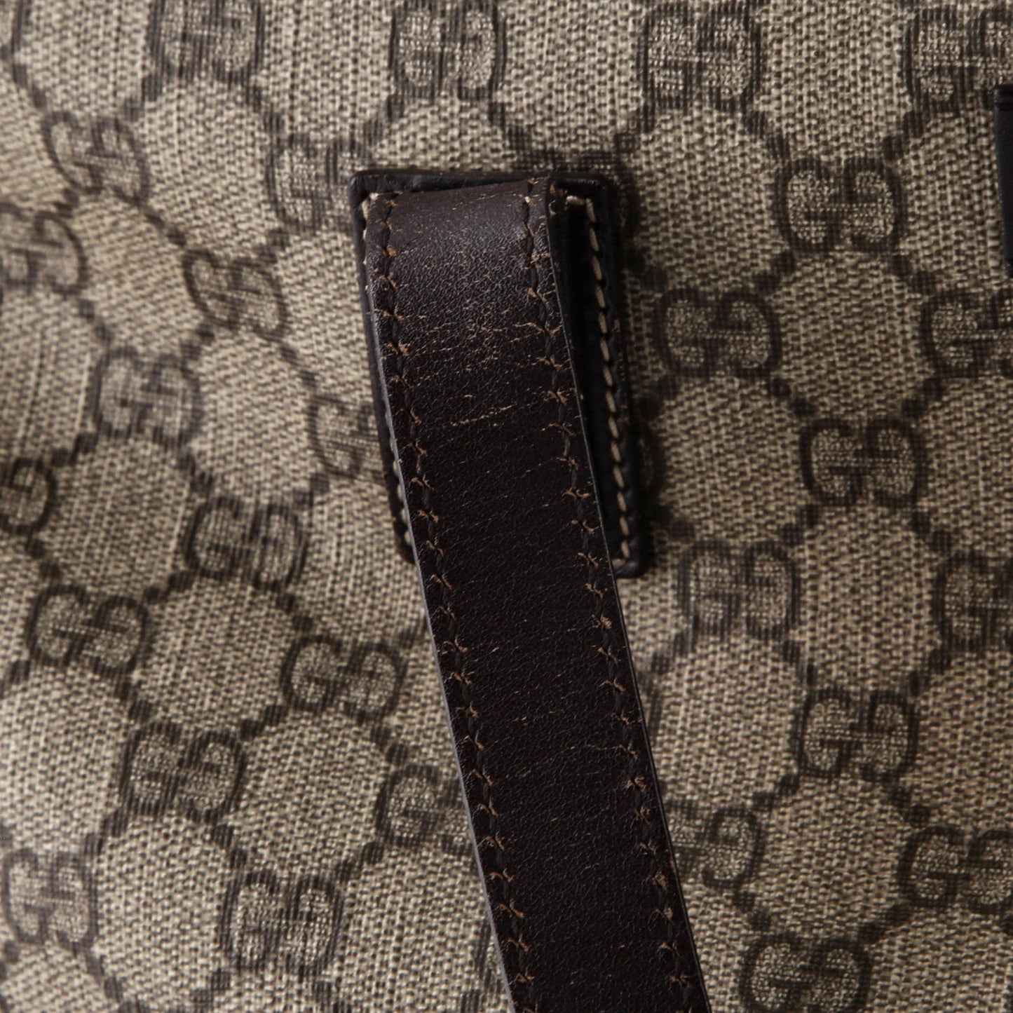 Gucci Plus Tote Gg Coated Canvas With Leather Large