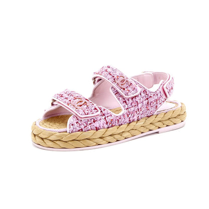 Chanel Women'S Espadrille Dad Sandals Tweed