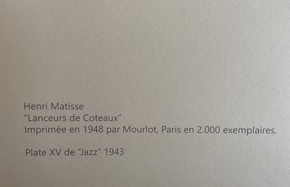 Henri Matisse Lithograph 1948 Coa Mourlot Limited Signed Op 2000 Ex