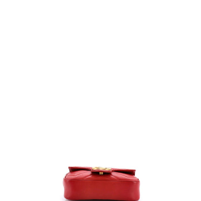 Gucci Gg Marmont Flap Bag Matelasse Leather Super Mini
