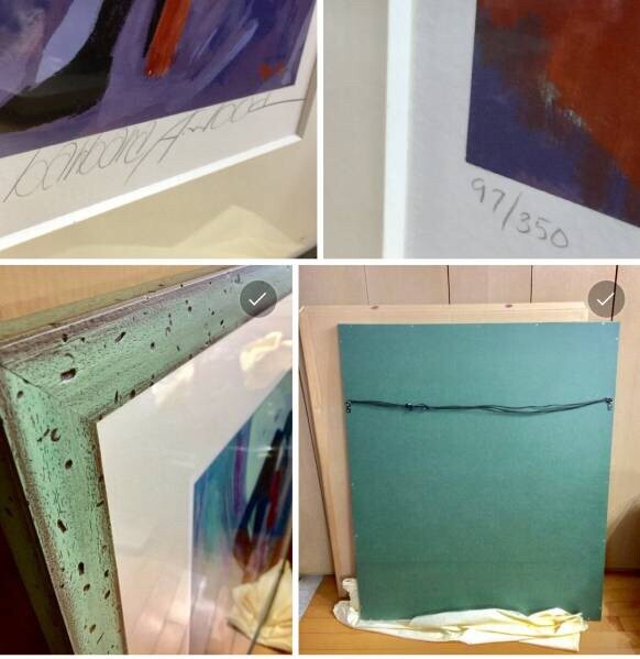 Barbara A Wood (American) Large Original Silkscreen Art Print Signed Framed