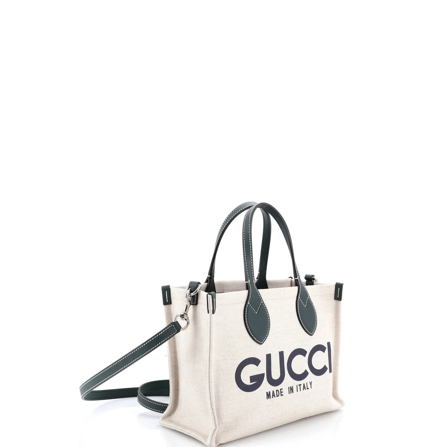 Gucci Logo Shopper Tote Printed Canvas Small