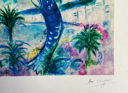 Marc Chagall Signed Hand Numbered Coa Lithograph