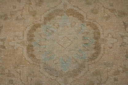 Antique Hand-Knotted Wool Oriental Area Rug Beige