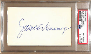 Walter Kennedy Autographed 3X5 Index Card 2Nd Nba Commissioner Psa/Dna 178811