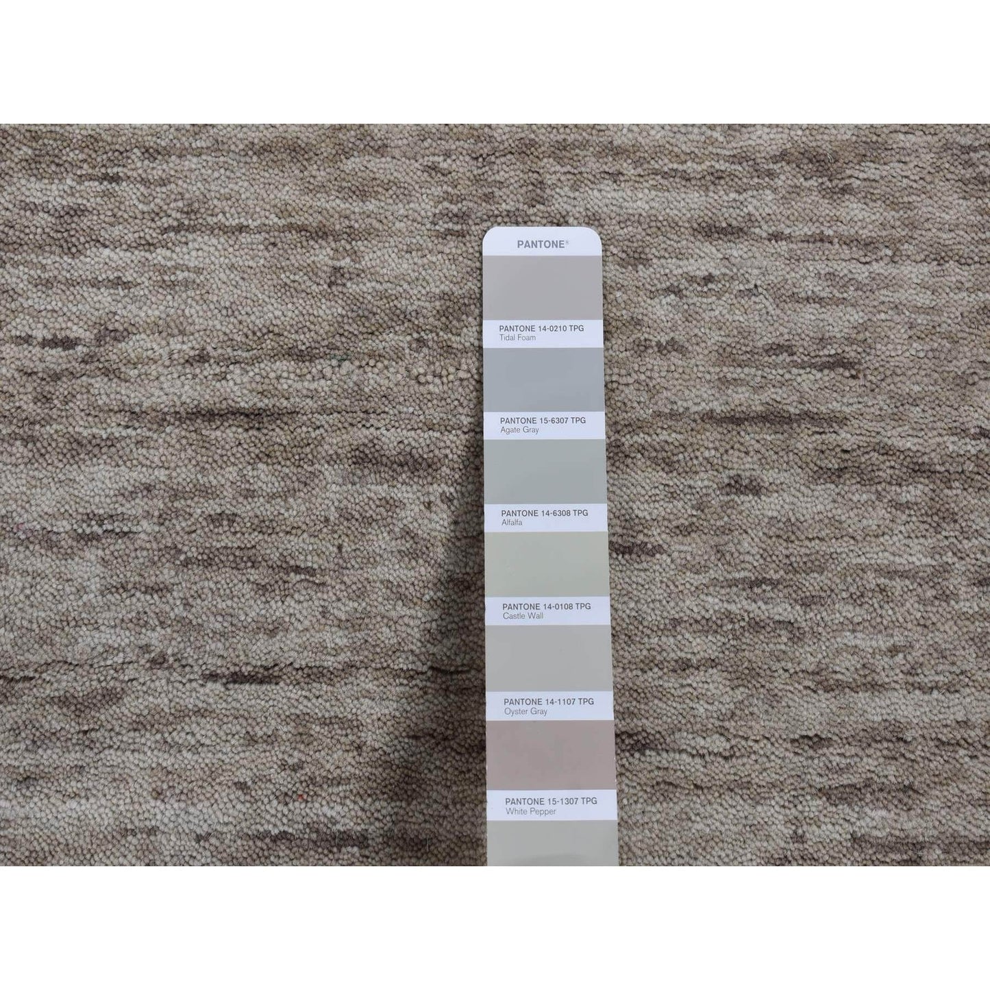 2'7"X18'2" Taupe Natural Colors Pure Wool Gabbeh Runner Hand Loomed Rug