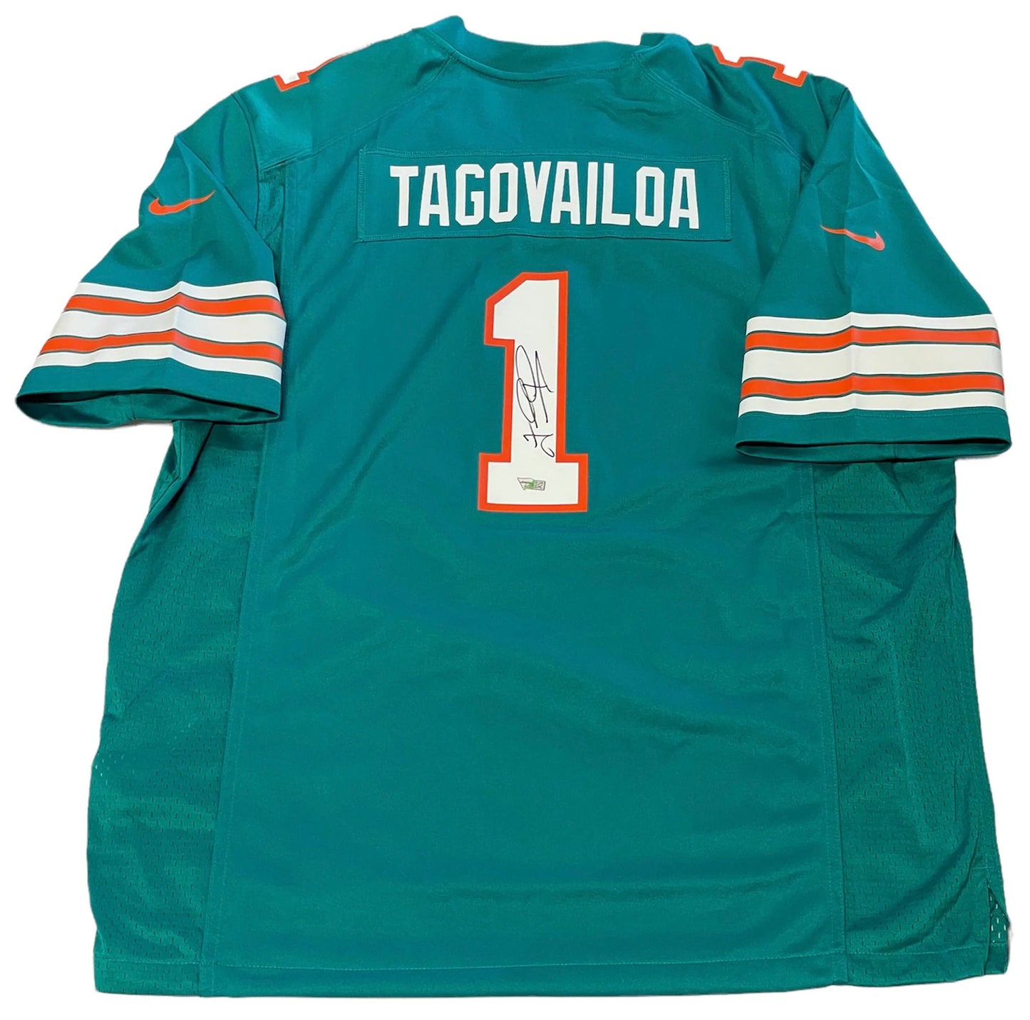 Tua Tagovailoa Autographed Dolphins Throwback