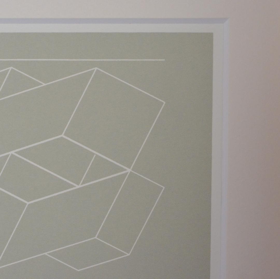 No FrameJosef Albers WEG IV from White Embossings on Gray Silkscreen Numbering