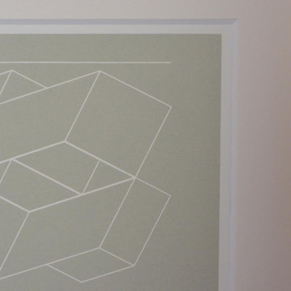 No FrameJosef Albers WEG IV from White Embossings on Gray Silkscreen Numbering